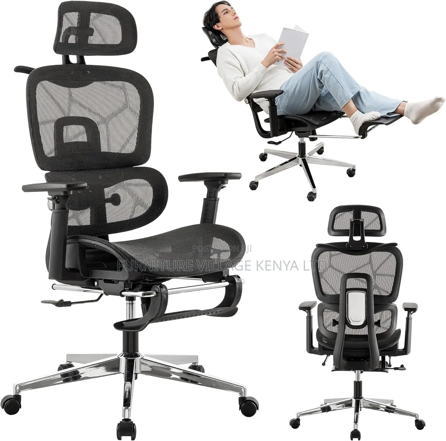 Orthopedic Seat; High-back Ergonomic Swivel Orthopedic Chair