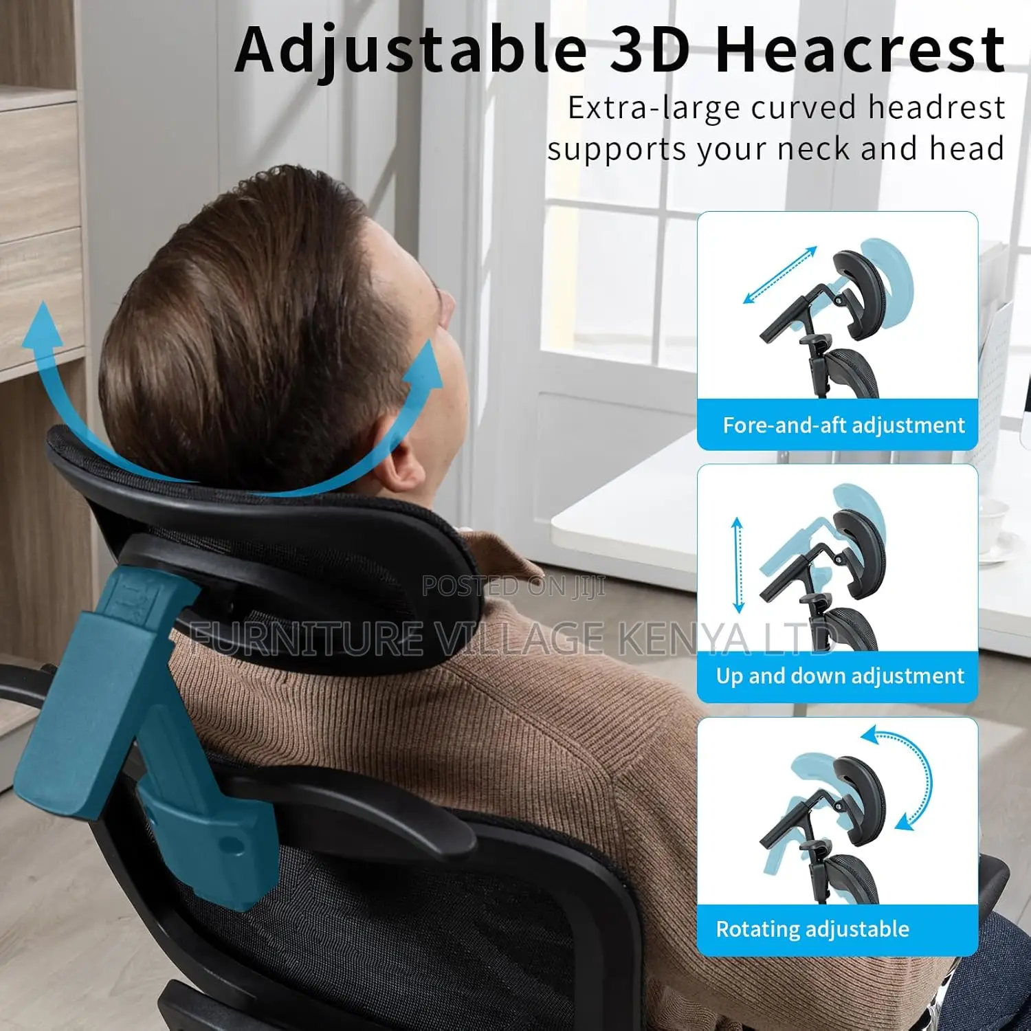 Orthopedic Seat; High-back Ergonomic Swivel Orthopedic Chair