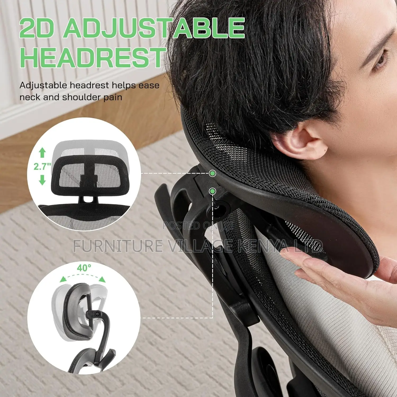 Orthopedic Seat; High-back Ergonomic Swivel Orthopedic Chair