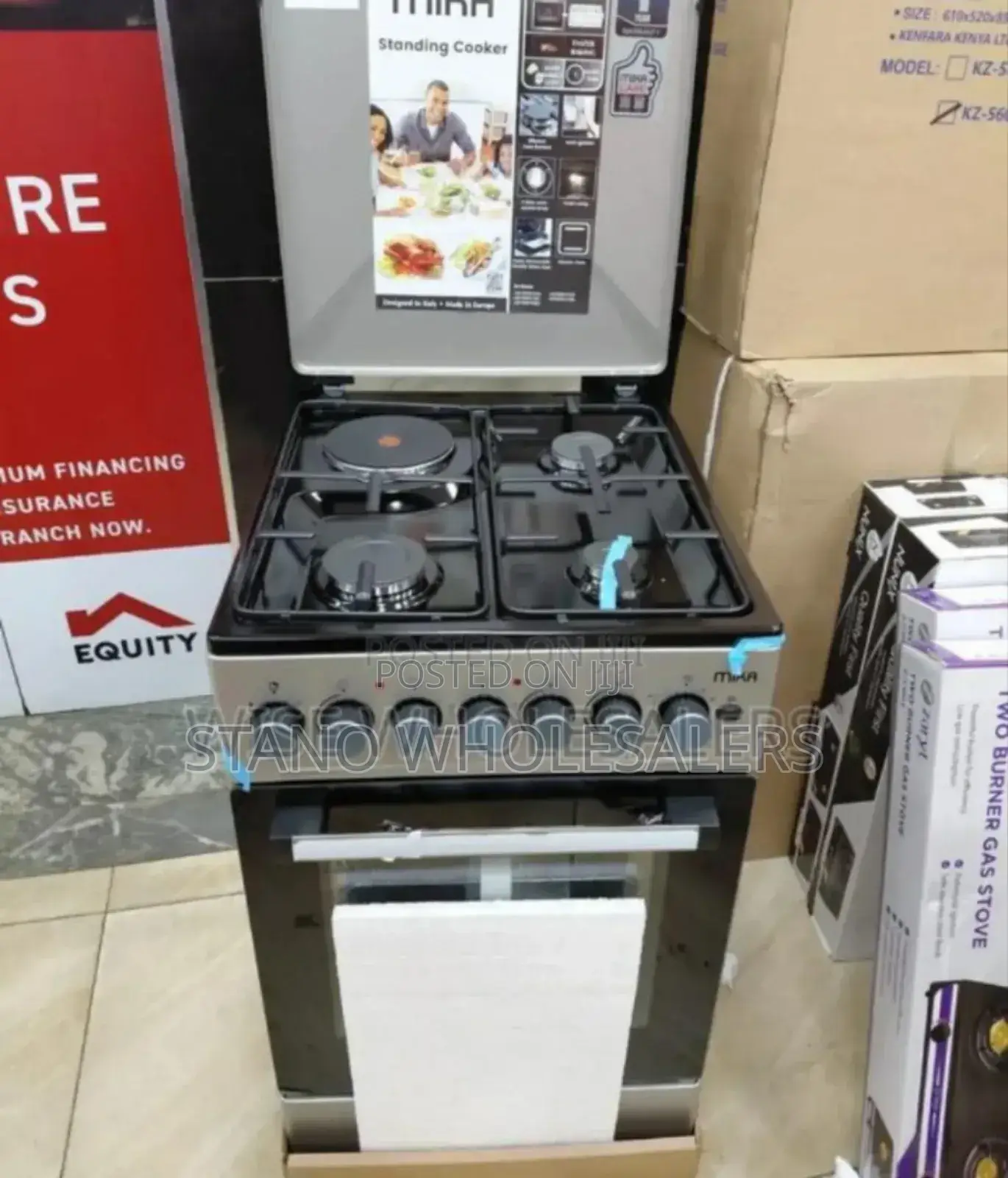 With Electric Oven. Mika 50by60 Cooker Standings Cookers