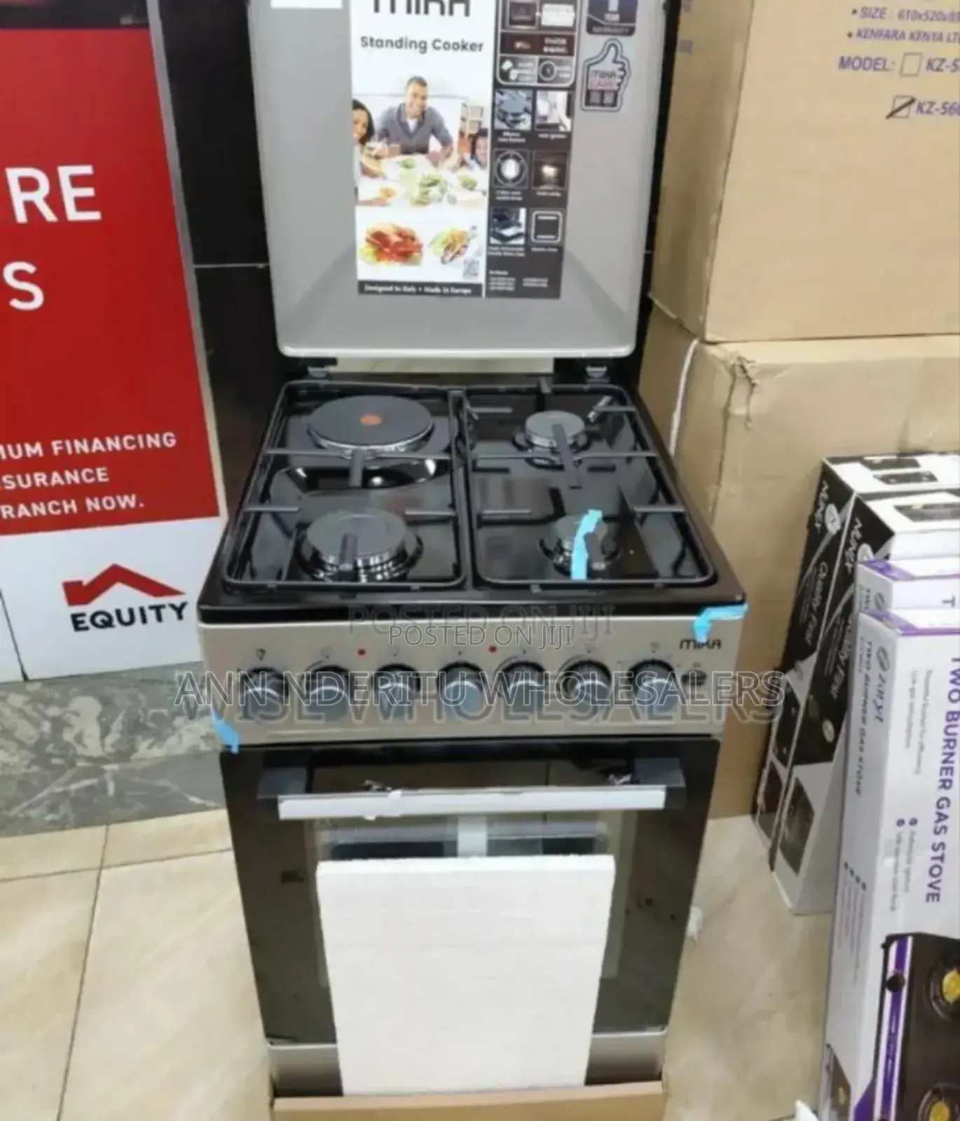 With Electric Oven. Mika 50by60 Cooker Standings Cookers