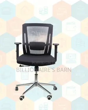 Barn Origin Mid-Back Chair • Workday Comfort, Strong Chrome Base