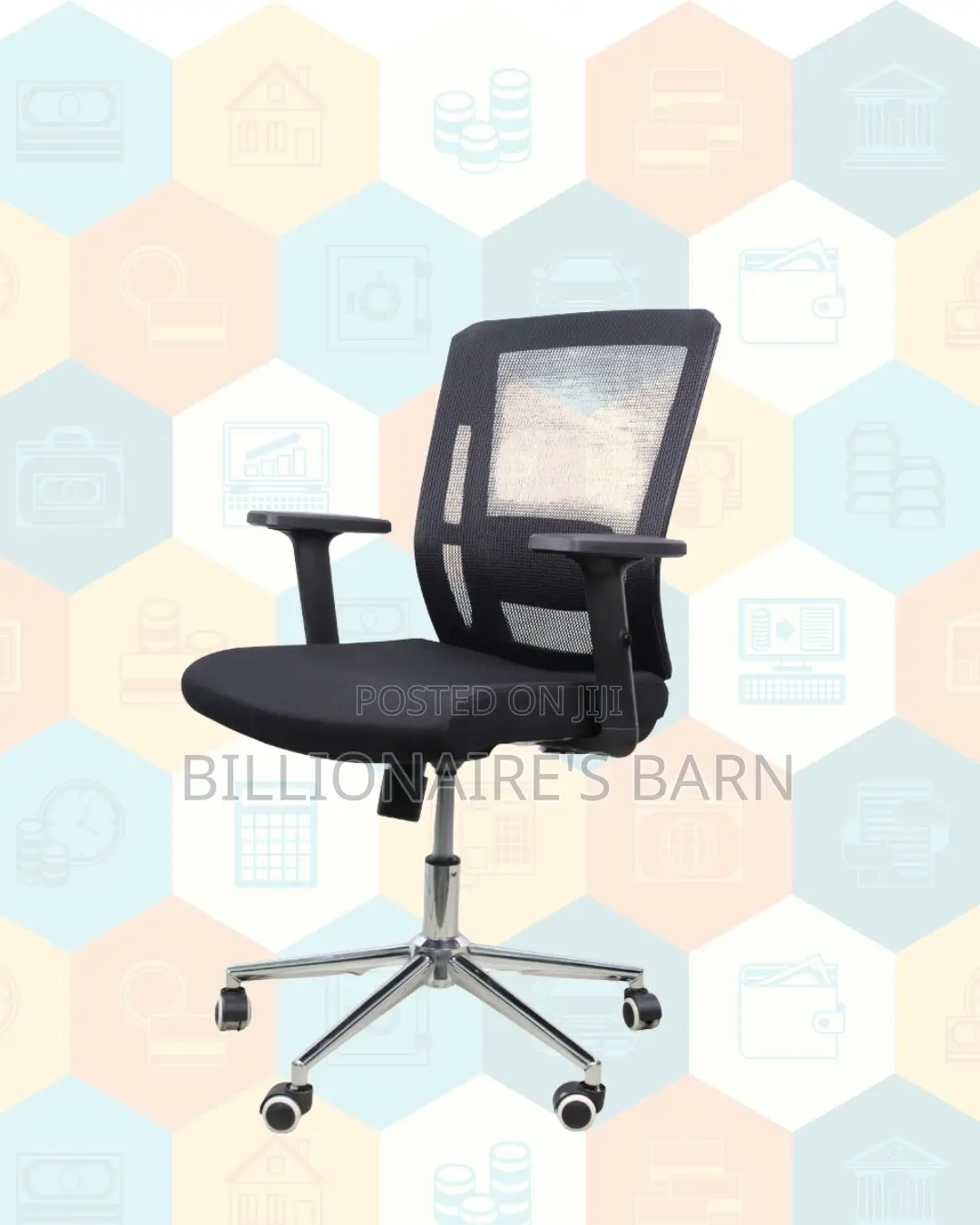 Barn Origin Mid-Back Chair • Workday Comfort, Strong Chrome Base