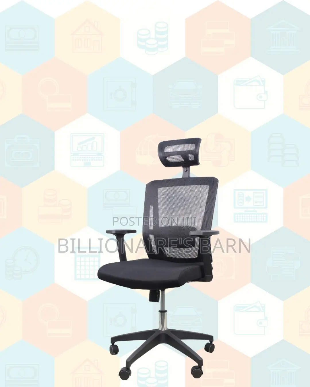 Black Ergonomic Office Chair |Workday Comfort, Breathable Mesh Airflow