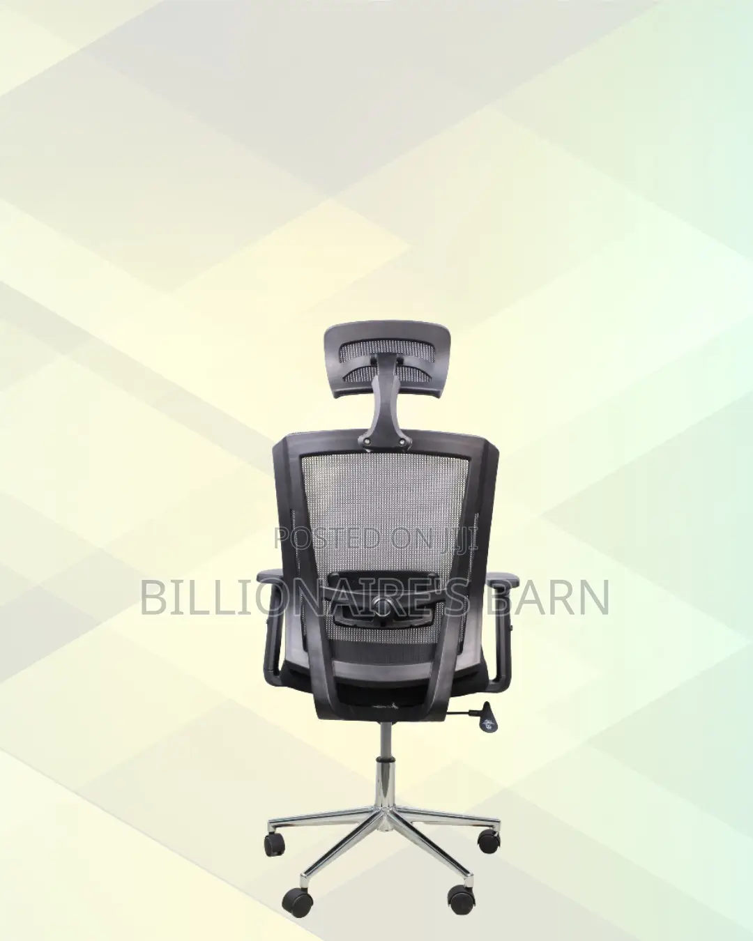Adjustable Headrest Work Chair | Stable Base, Cool Mesh Backrest