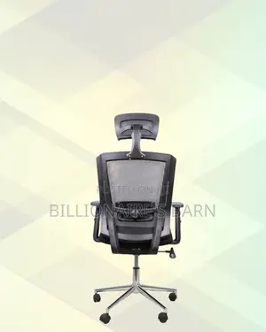 Adjustable Headrest Work Chair | Stable Base, Cool Mesh Backrest