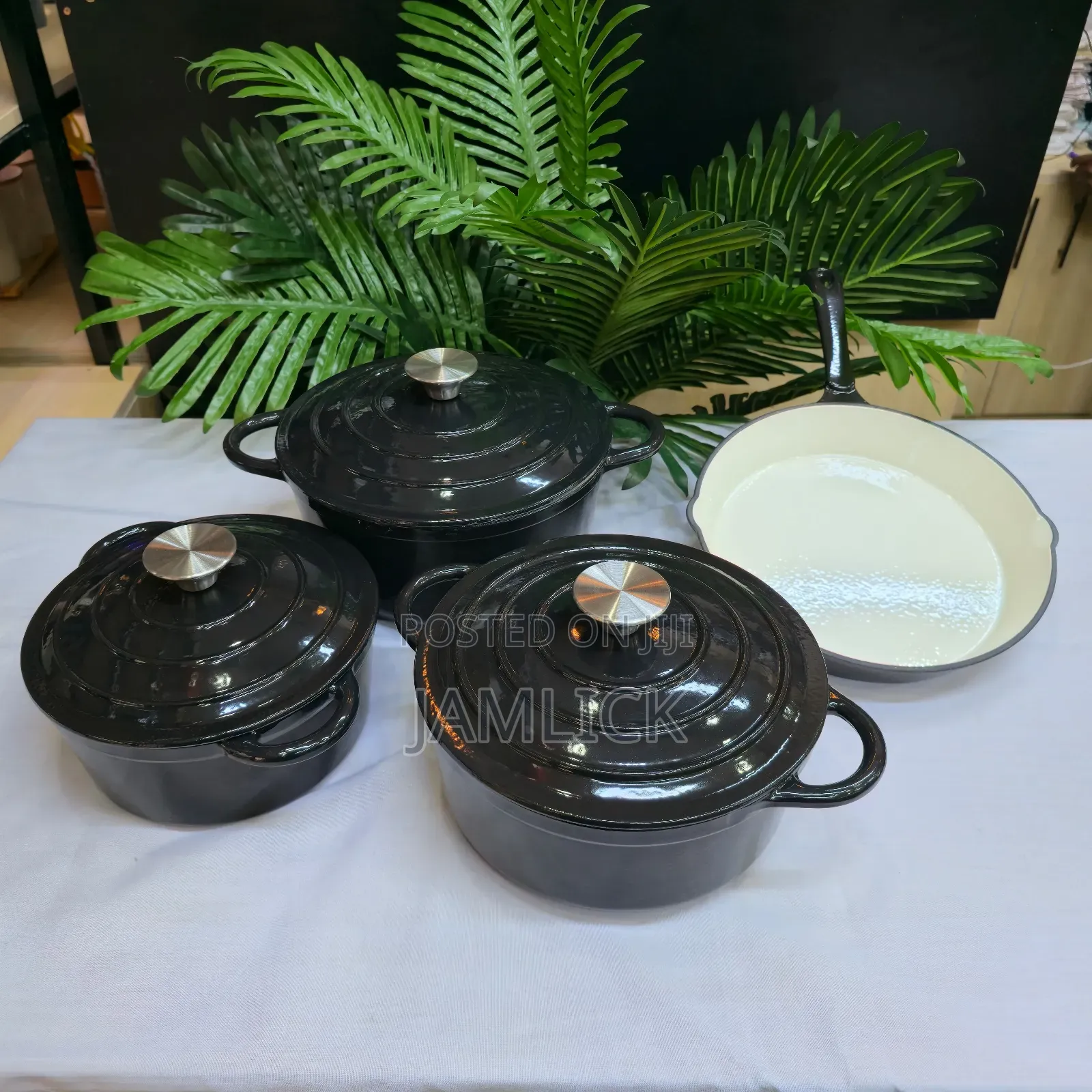 7pcs Enamel Cast Iron Cooking Pots –Rb