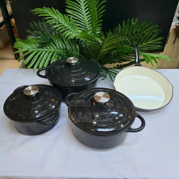 7pcs Enamel Cast Iron Cooking Pots –Rb - thumbnail 2