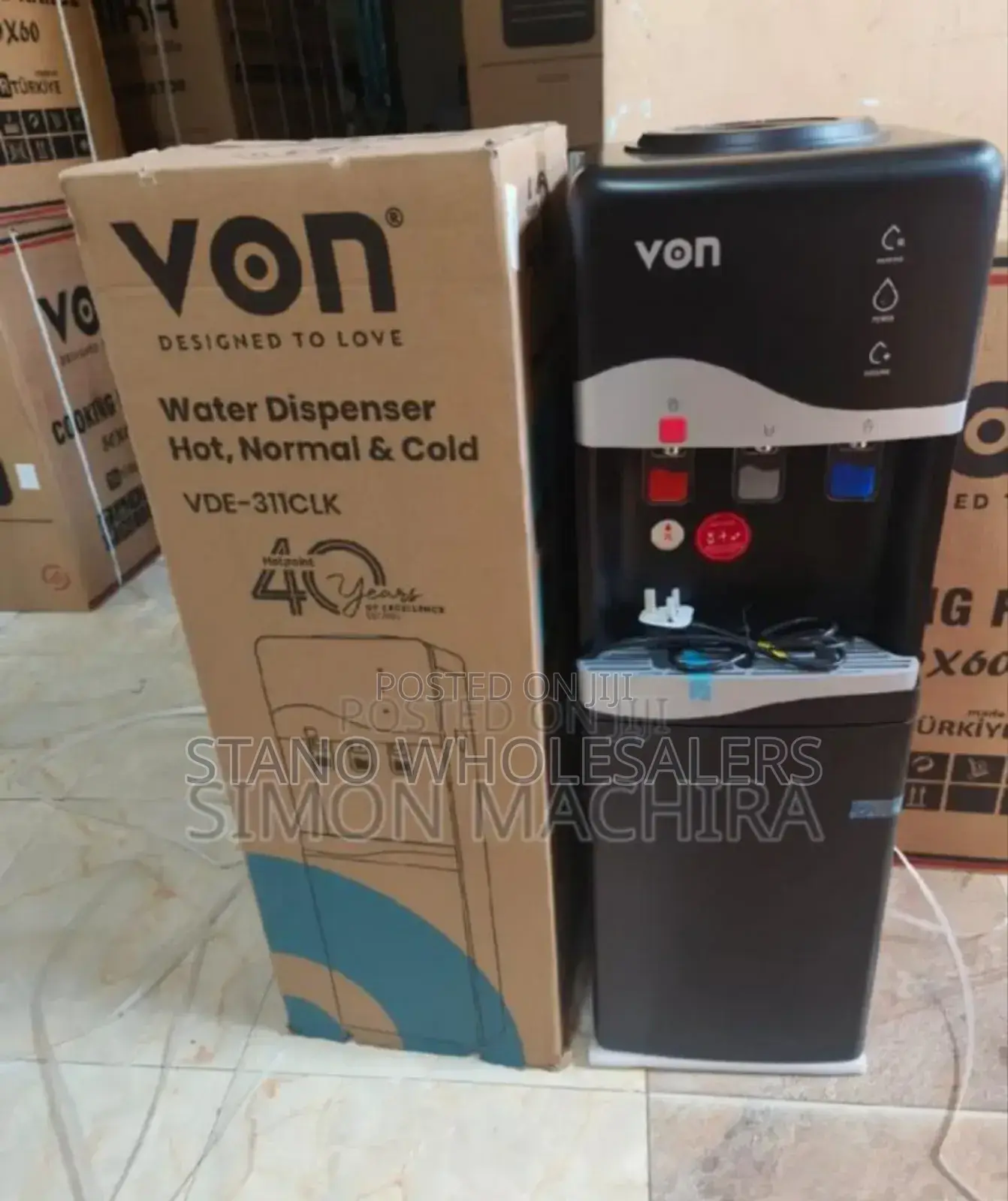 New Model Vn* Von 3tap Top Loader Dispnser. Hot Normal and Cold