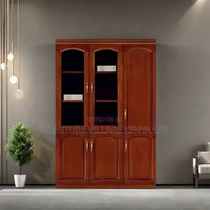 Office Cabinets - Three Door Wooden Executive Storage Cupboard