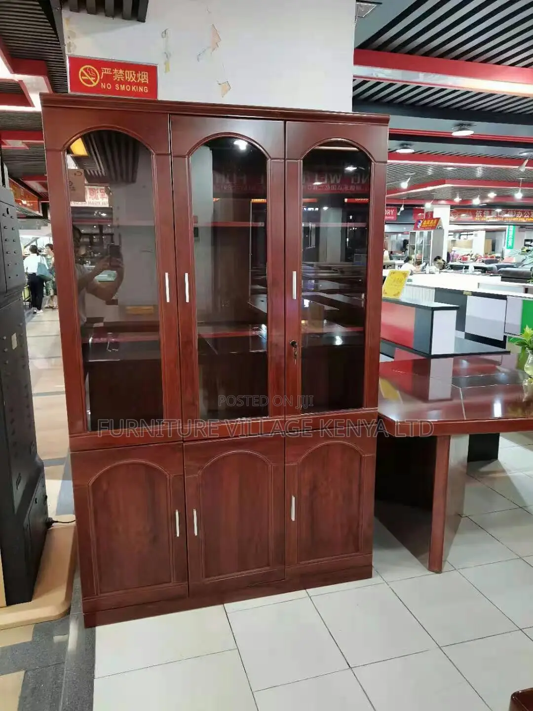 Office Cabinets - Three Door Wooden Executive Storage Cupboard