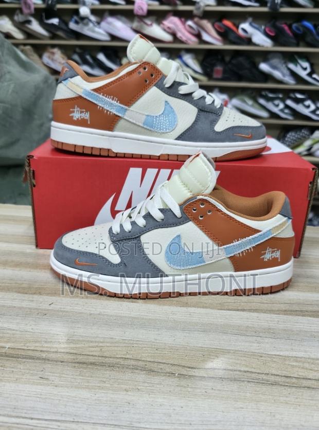 Nike Sb Dunk Stüssy Grey Orange 2025 Sneakers Size 38-45 - thumbnail 2