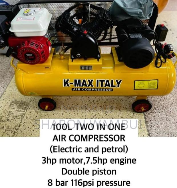 K-Max 100l Electric and Petrol (2in1) Air Compressor/K-Max Compressor - main view