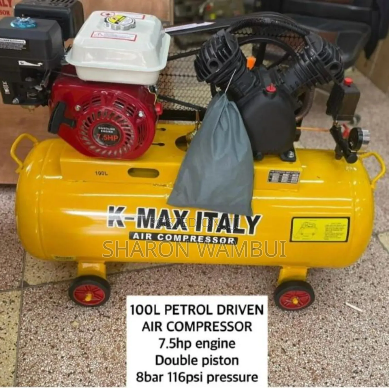 K-Max Perol Driven 100l Air Compressor /K-Max 100l Air Compressor