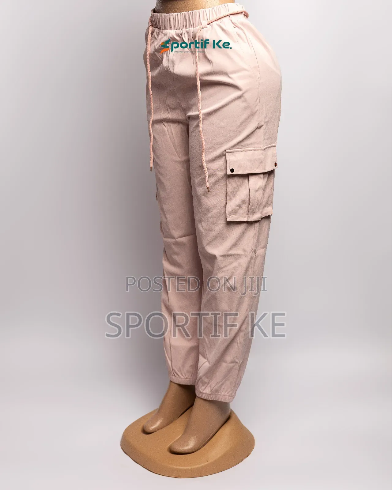 Women’S Quick Dry High Waist Cargo Pants Multi Pockets Elastic Waist