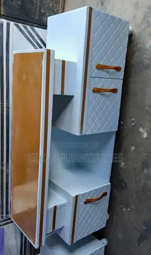 Brown and White Tv Stand for Sale