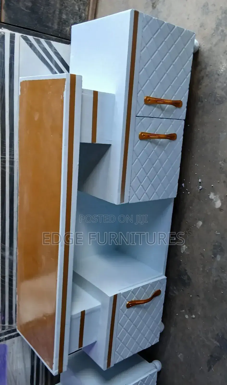 Brown and White Tv Stand for Sale