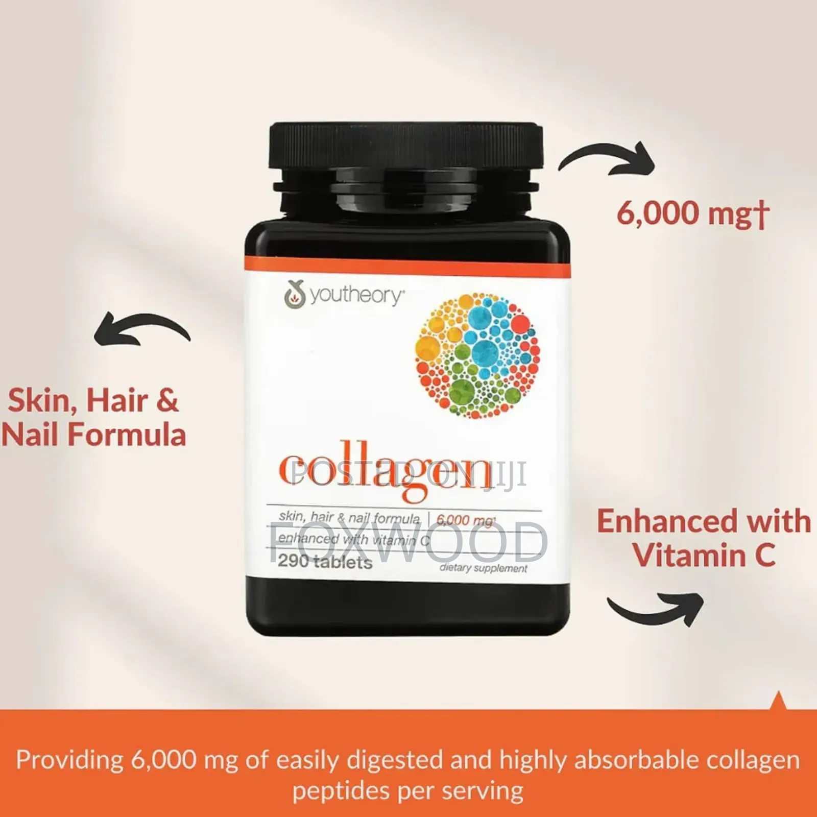 Youtheory Collagen + Biotin, A Dietary Supplement 390 Tablets