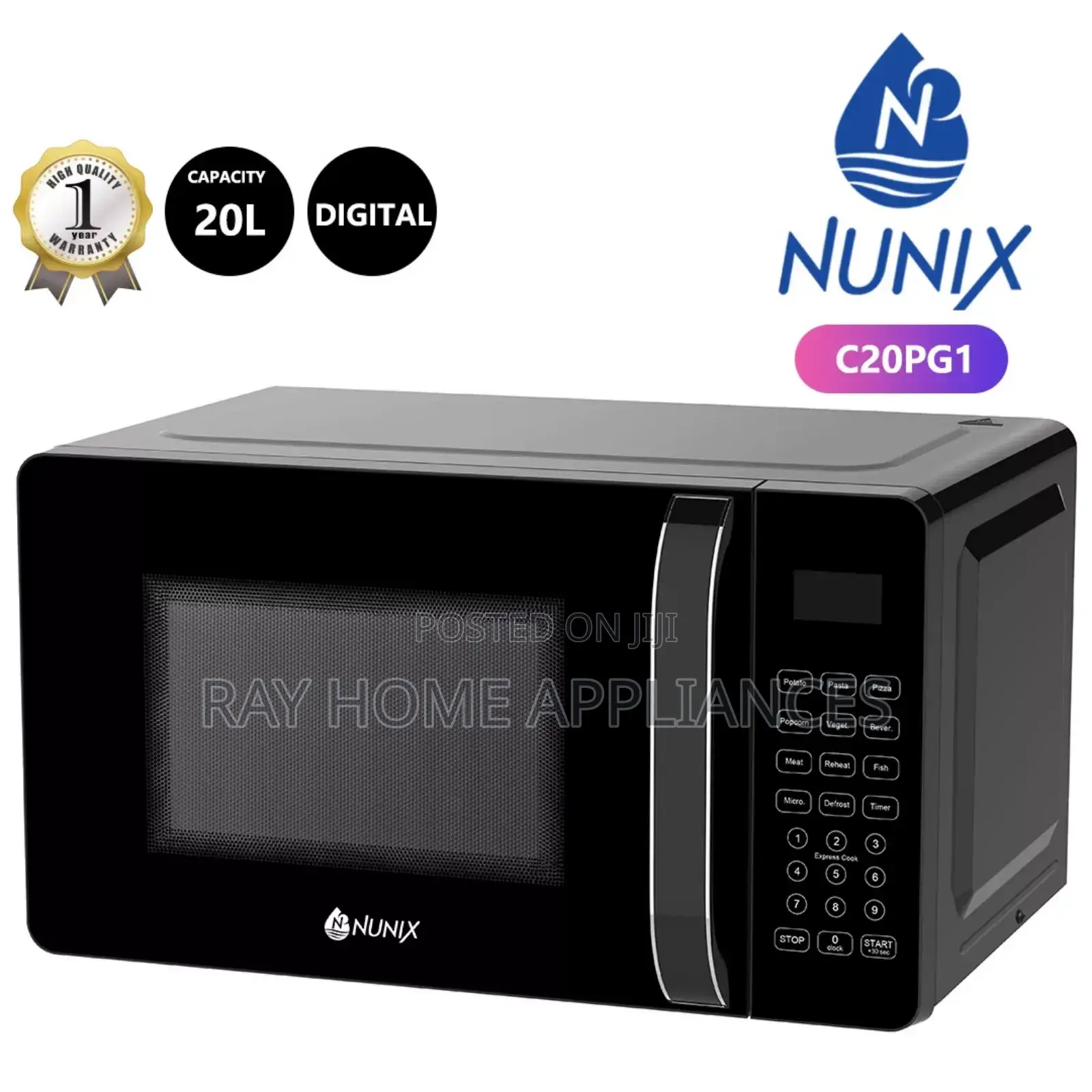 Nunix 20 Litres Digital Microwave