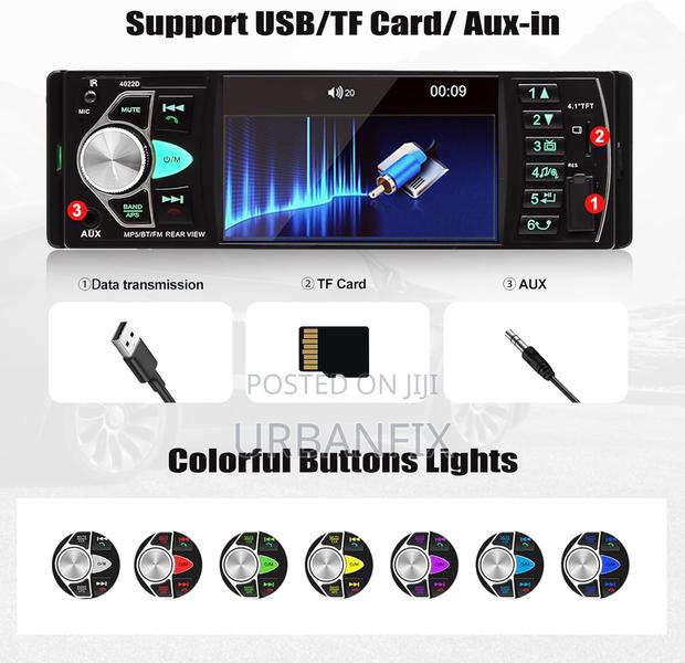 4.1 Inch Single Din Bluetooth Car Multimedia Player With Aux and Usb - main view