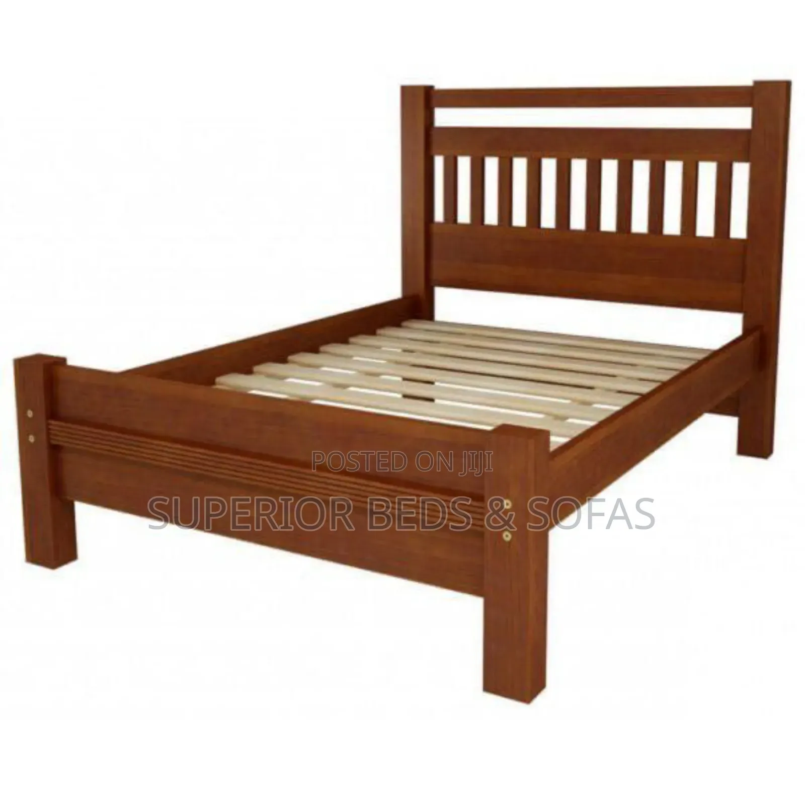 Dark Wooden Slat Bed Size 4 by 6