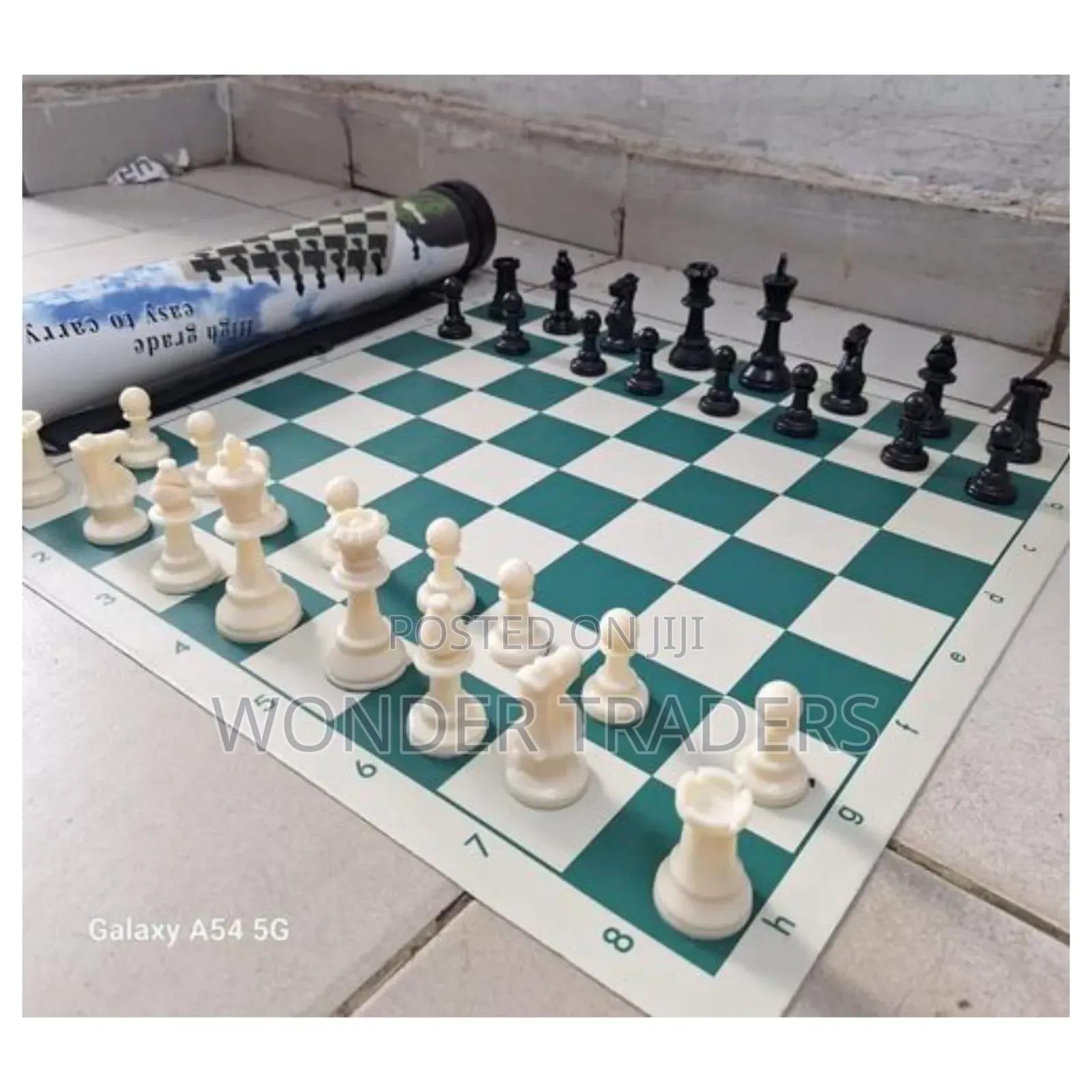 Tournament Vinyl Chess Mat With Free Carry Bag Tube
( 42x42