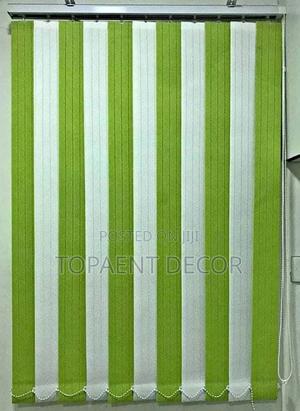 Green And White Perfect Light Control Vertical Blinds For Windows - thumbnail 2