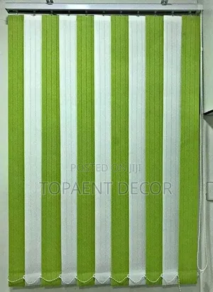 Green And White Perfect Light Control Vertical Blinds For Windows