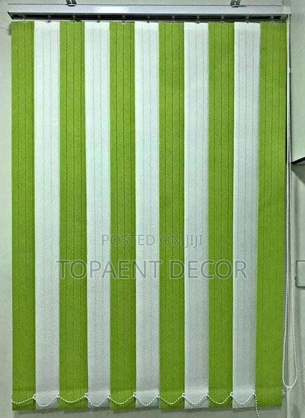 Green And White Perfect Light Control Vertical Blinds For Windows - main view