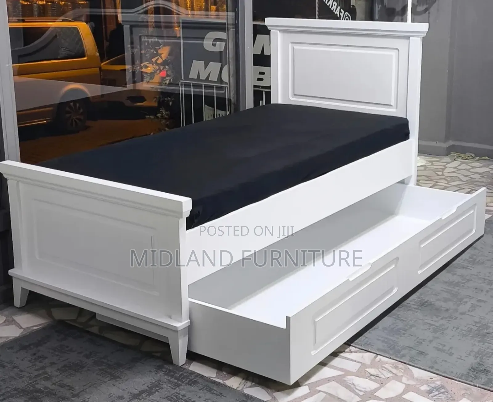 Wooden Single Bed With Storage Drawer