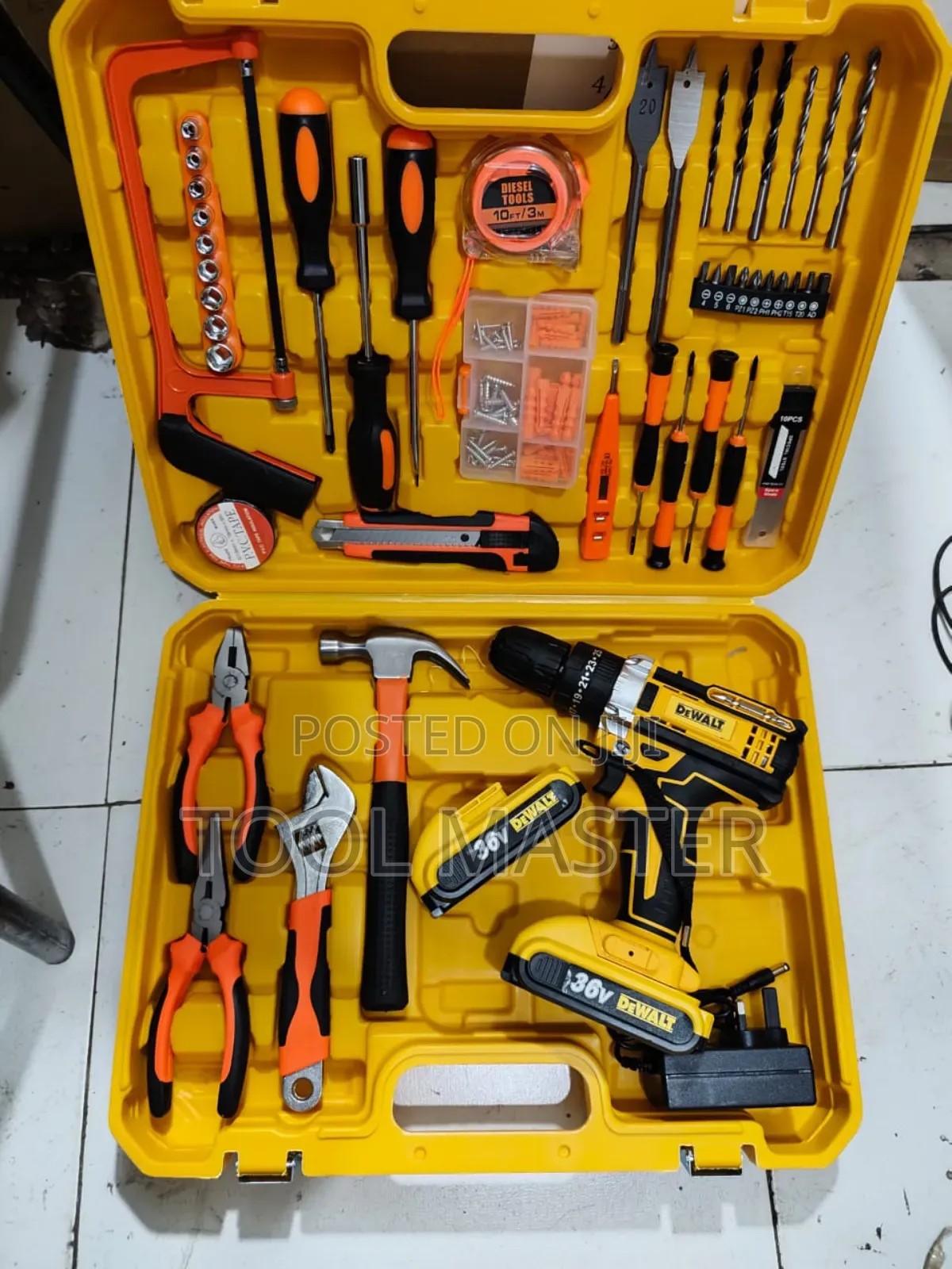 Dewalt 36v Cordless Toolset / 36v Cordless Drill With Toolkit