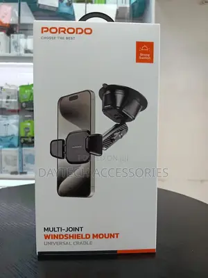 This Is a Porodo Multi-Joint Windshield Mount Universal Cradle.