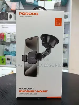 This Is a Porodo Multi-Joint Windshield Mount Universal Cradle.