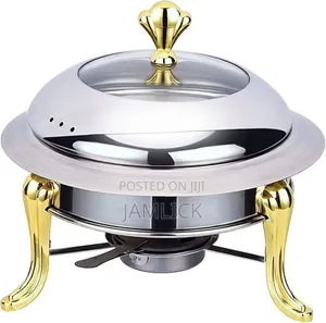 Stainless Steel 28cm Golden Chafing Dish Food Warmer - Pm