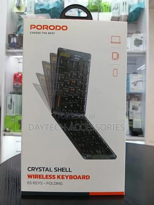 Porodo Transparent Bluetooth Folding Keyboard Black - thumbnail 2