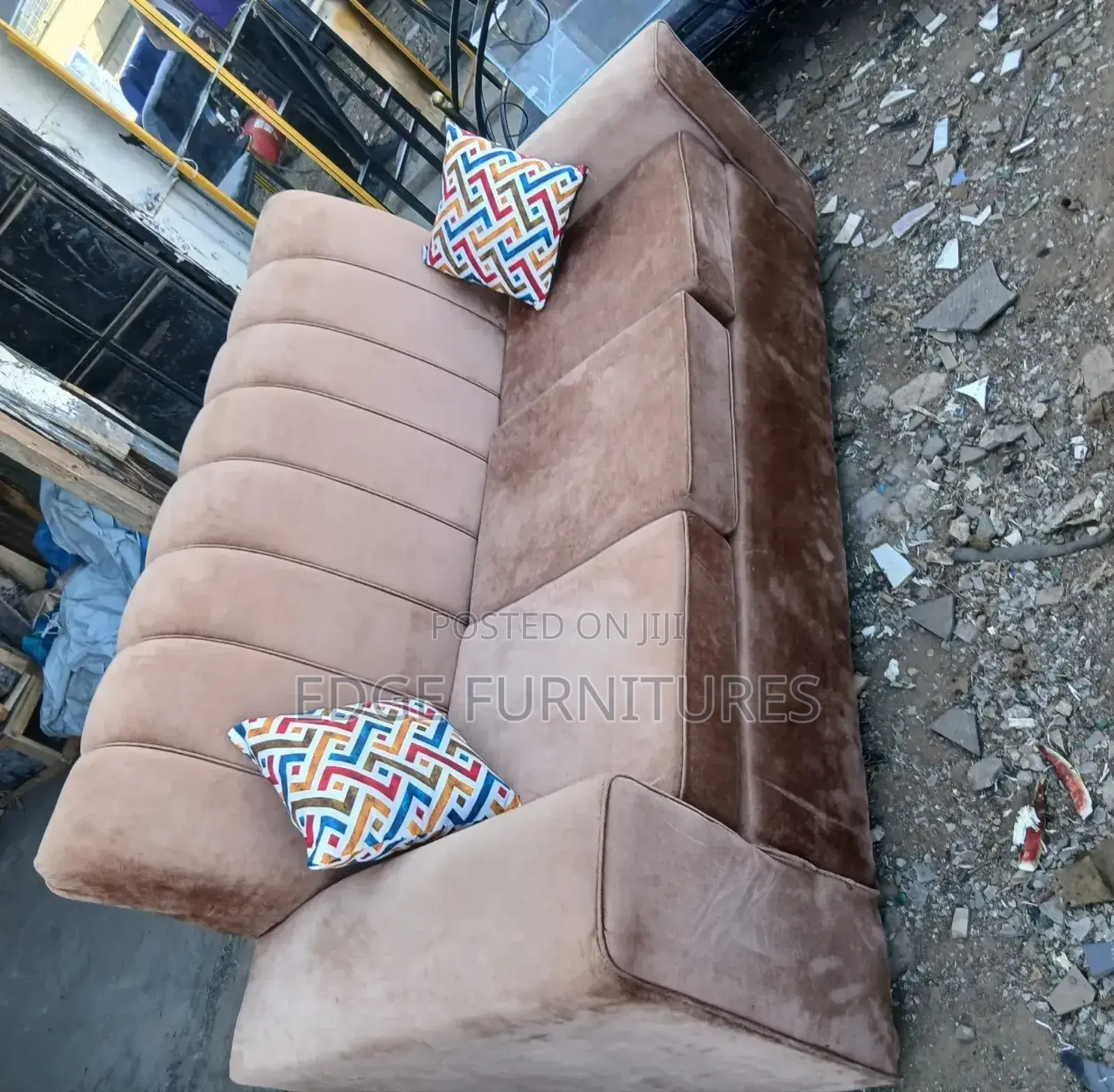 Brown Three Seater Sofa Set