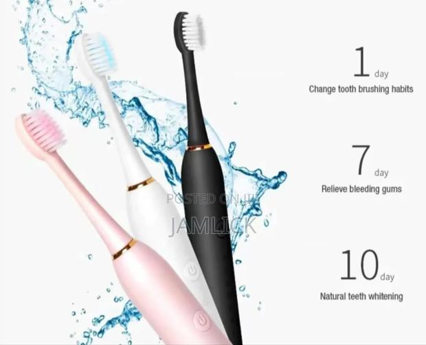 Sonic Electric Toothbrush – 4 Replaceable Heads, Usb Rechargeable - Cr