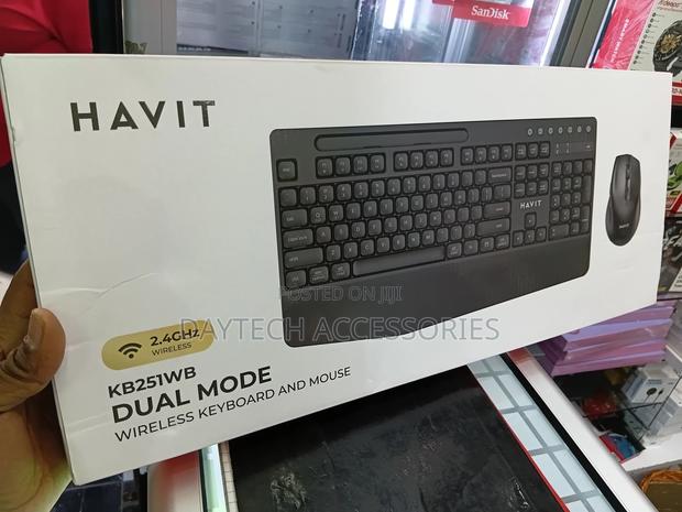 Havit Kb251wb Dual Mode Wireless Keyboard and Mouse Combo.