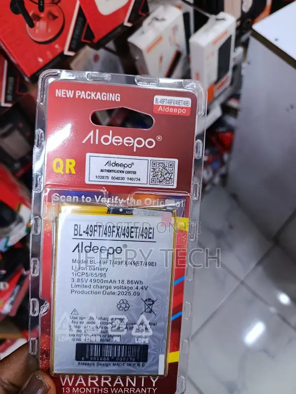 Aldeepo Bl-49ft/49fx/49et/49ei Li-Ion Battery for Infinix Hot 8 Hot 9,