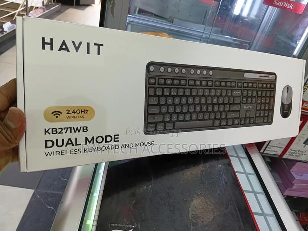 This Is a Havit Kb271wb Dual-Mode Wireless Keyboard and Mouse Combo. - thumbnail 3