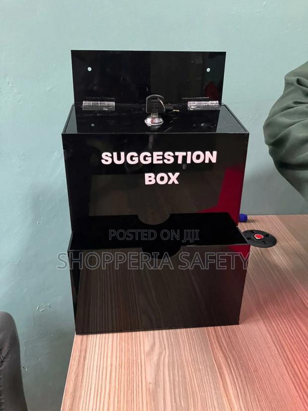Black Acrylic Company Suggestion Box - main view