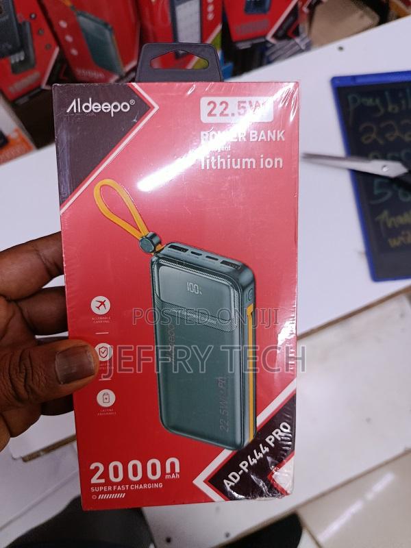Aldeepo Ad-P444 Pro Power Bank. It Has a Capacity of 20000mah.