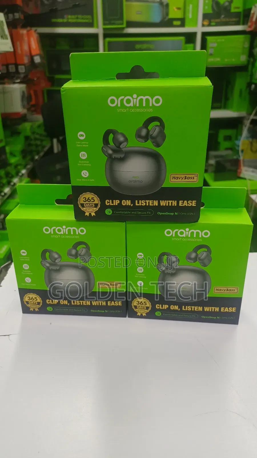 Oraimo Opensnap N Clip-on Open-Ear True Wireless Earbuds