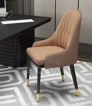 Home Chair; Modern Leather Dining Chair Without Armrests