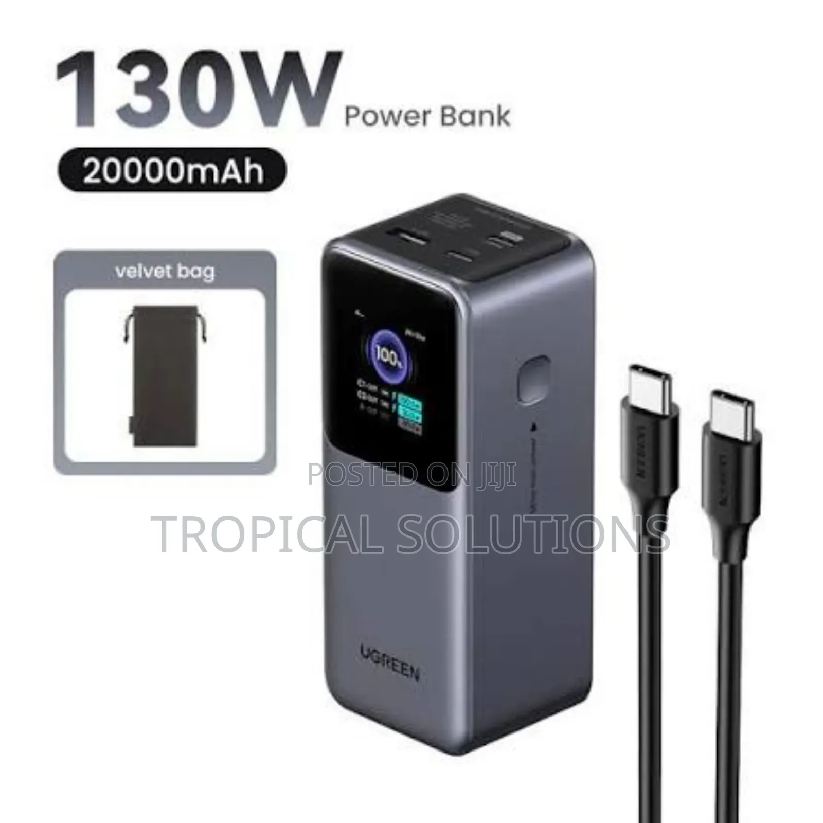 Ugreen 20000mah 130w Fast Charging Power Bank - Pb721