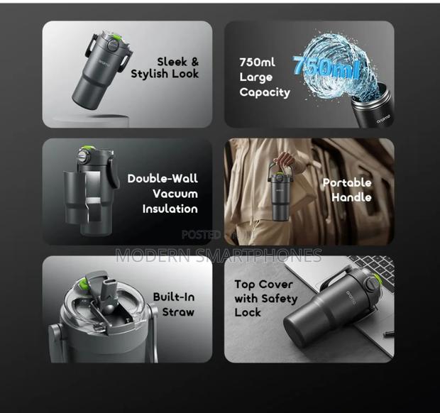 Oraimo Thermogo 750ml Stainless Steel Insulated Thermos - thumbnail 4