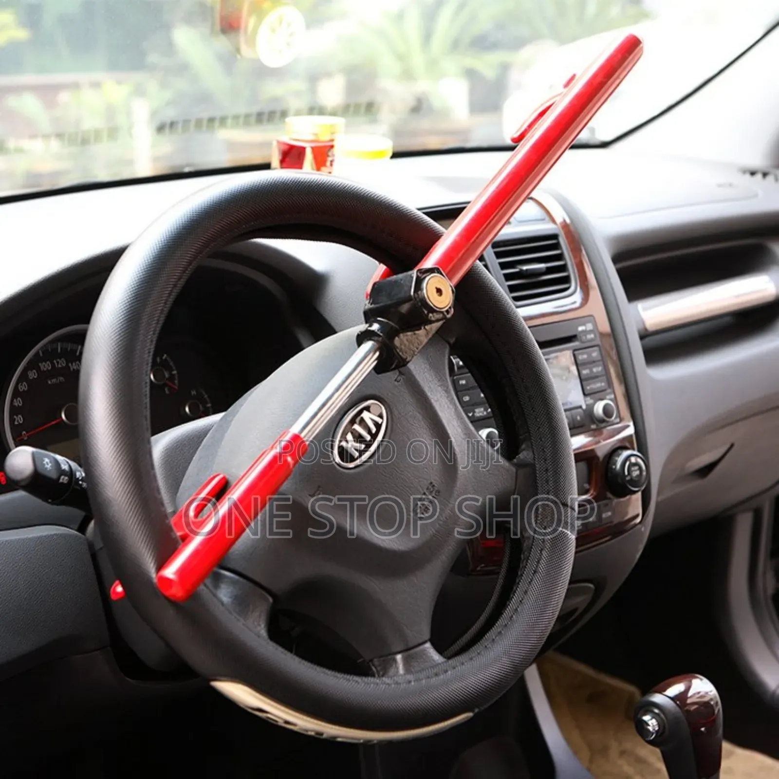 Red Steering Wheel Lock