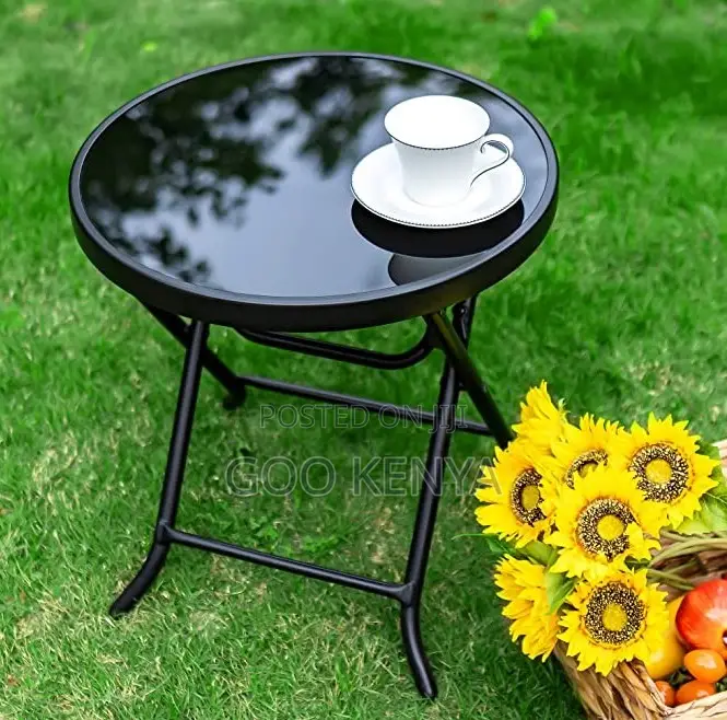 Home Table; Space-saving Foldable 4-seater Outdoor Dining Table