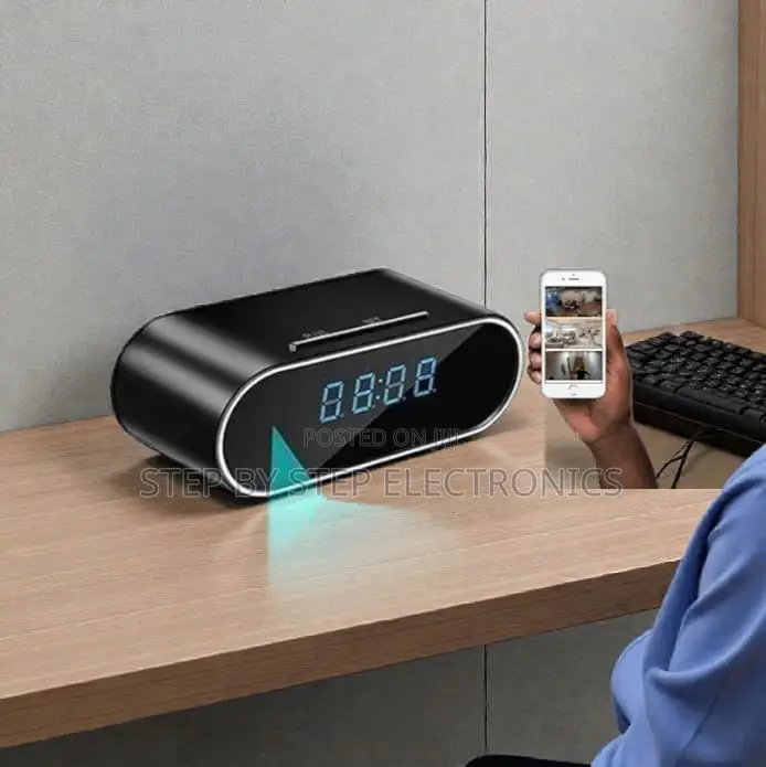 Security Spy Gadget Smart Wifi Hidden Table Clock Camera 1080p