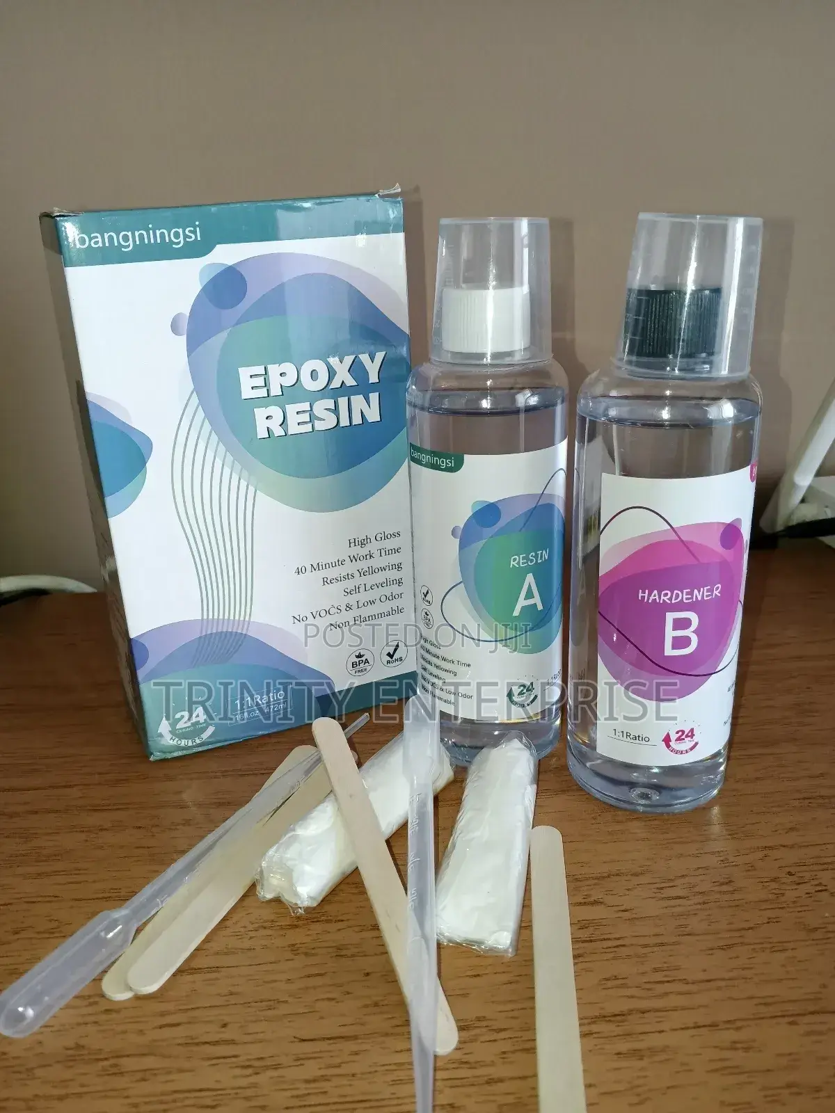 Epoxy Resin Crystal Clear Kit 500g Ratio 1:1